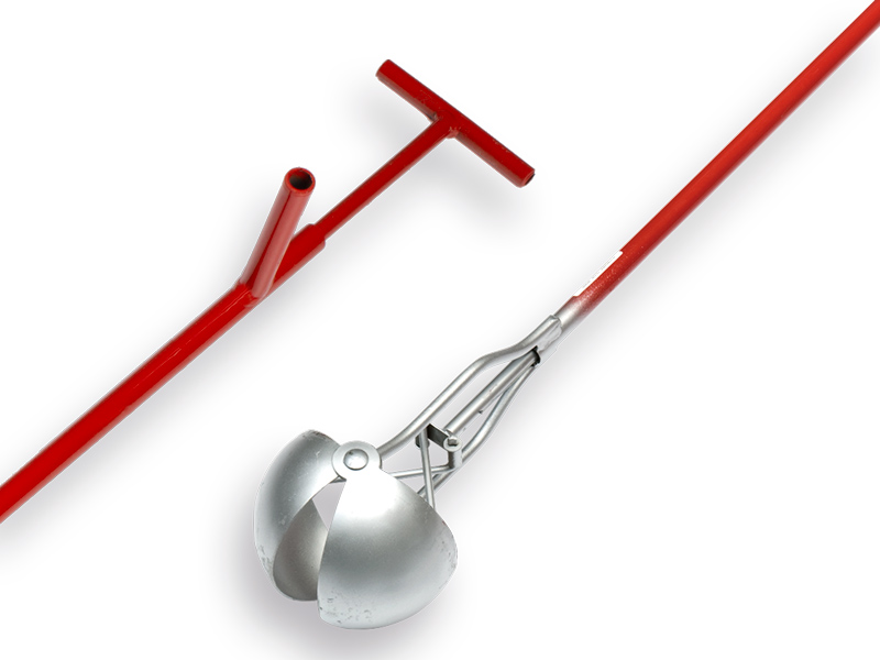 Gully scoop EASYGRAB 13 cm round, length 200 cm | Kooijmans Quality Tools